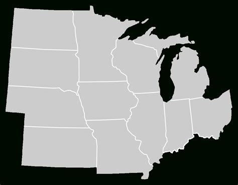 Blank Map Of Midwest States - Printable Map