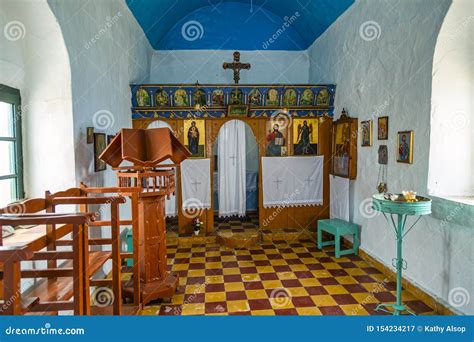 Interior of Small Greek Orthodox Church Editorial Photography - Image of decoration, greek ...