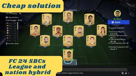 Fc Fifa League And Nation Hybrid Sbc All Sbc Cheap