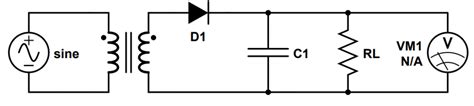 Half Wave Rectifier With Capacitor Filter