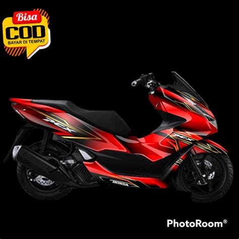 Jual Decal Stiker Variasi Motor Honda Pcx 150 160 Full Body Merah