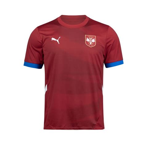 PUMA SERBIA 2024 HOME REPLICA JERSEY DARK CHERRY PUMA TEAM ROYAL