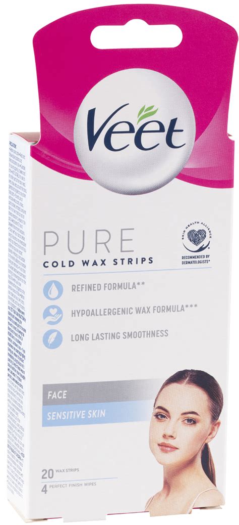 Veet Pure Cold Wax Strips Face 20 Sensitive Veet SHOP BY BRAND