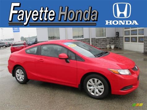 2012 Rallye Red Honda Civic LX Coupe 105716744 GTCarLot Car