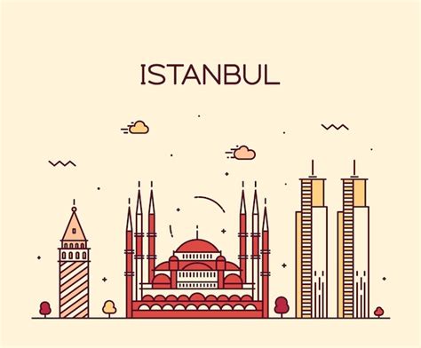 Premium Vector Istanbul City Skyline Detailed Silhouette Trendy