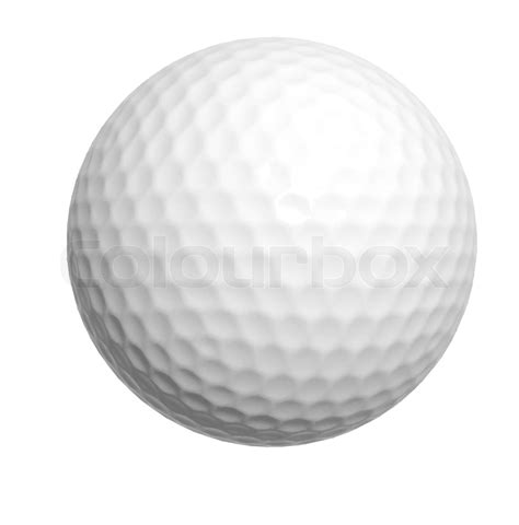 Golf Ball Isolated Stock Image Colourbox