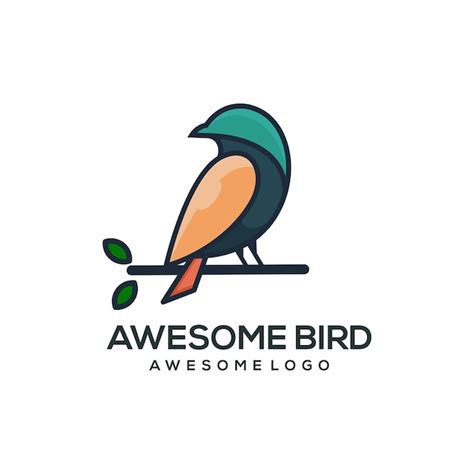 Ilustración de logotipo de pájaro de lujo para su empresa Vector Premium