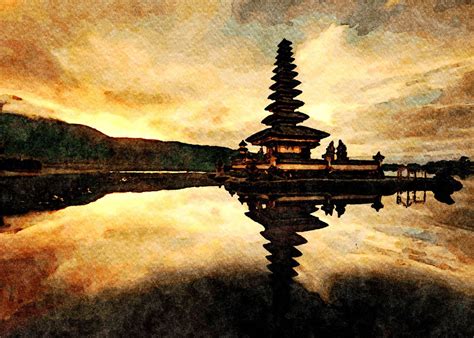 Bali Temple Silhouette Poster By Swan Dee Displate