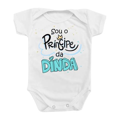 Body Roupa De Beb Presente Pr Ncipe Da Dinda Azul Menino Use Junin