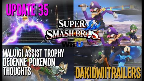 Super Smash Bros Wii Uupdate35 Waluigi Assist Trophy Dedenne