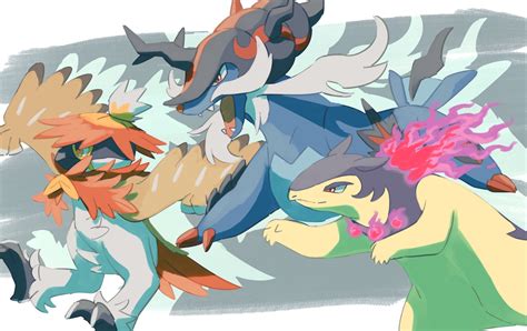 Hisuian Typhlosion Hisuian Decidueye And Hisuian Samurott Pokemon