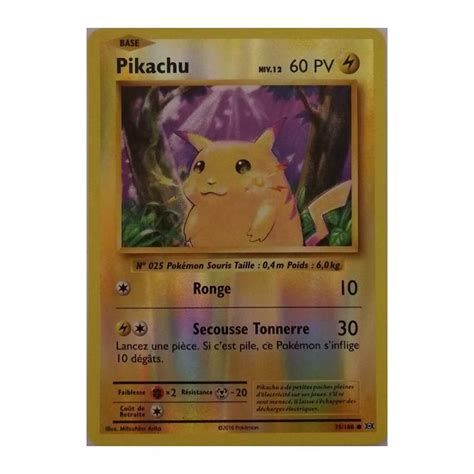 Pikachu Carte Reverse Commune Pv Xy Xy Evolutions