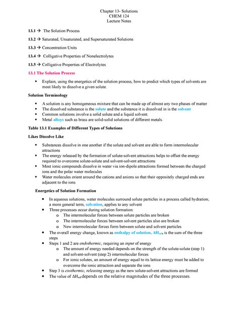Chapter 13- solutions lecture notes - Chapter 13- Solutions CHEM 124 ... 