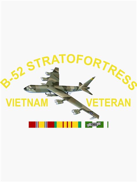 Boeing B 52 Stratofortress Vietnam War Veteran Sticker For Sale By