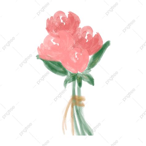 Rose Bucket Watercolor Png Flower Watercolor Rose Png Transparent