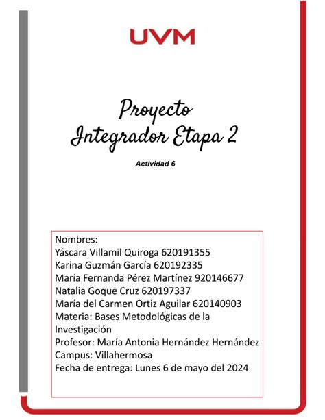 Solution Actividad 6 Proyecto Integrador Etapa 2 Bases Metodologicas