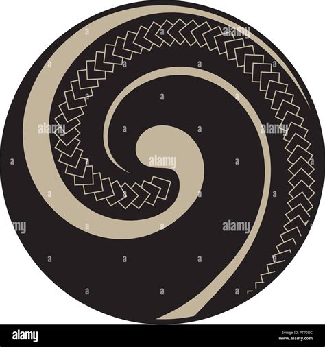 Koru S Mbolo Maor Es Una Forma Espiral Basado En Silver Fern Fronda