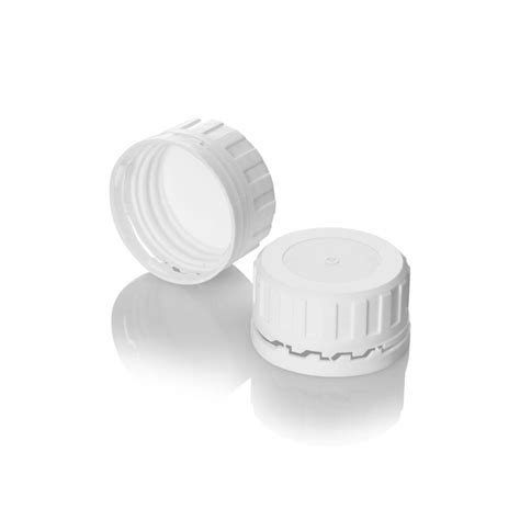 White Tamper Evident Screw Cap Ribbed Cambrian Packaging