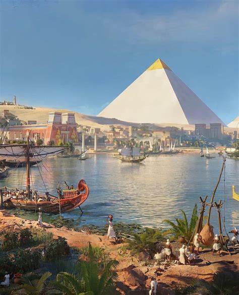 Giza 4600 Years Ago A Wonderful Image Depicting Life Near The