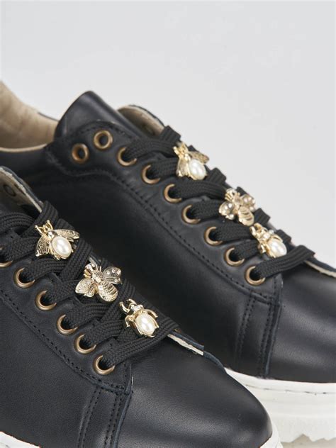 Sneakers Woman Black Leather Barca Stores