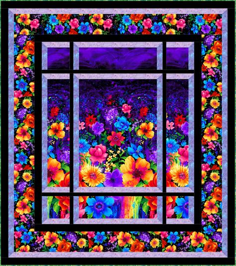 Free Equilter Pattern Night Blooms Equilter Blog Flower Quilts