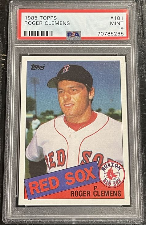 1985 Topps Roger Clemens ROOKIE PSA 9 MINT 181 RC Boston Red Sox EBay