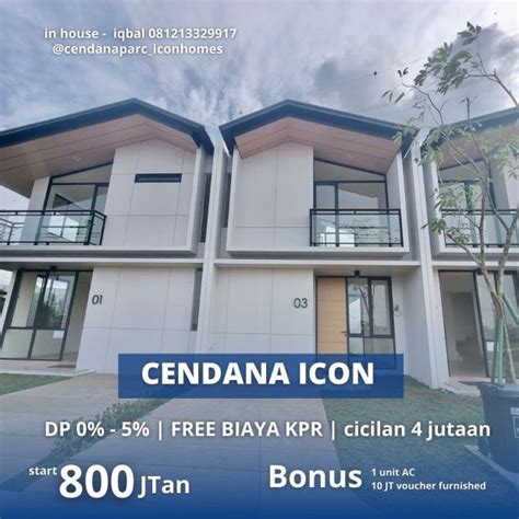 Cendana Icon Rumah 2 Lantai Lippo Karawaci Utara Dkt Exit Tol Hypermart