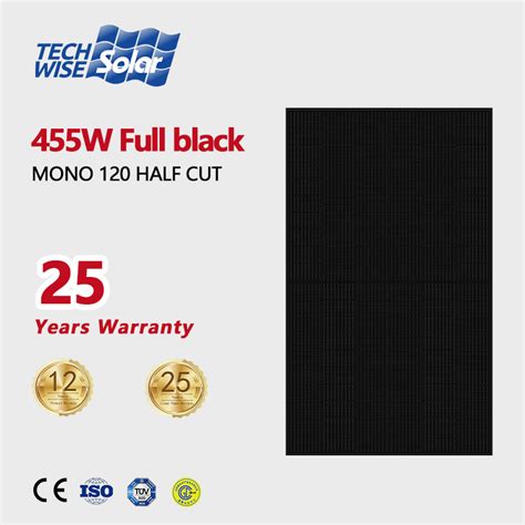 Monocrystalline W W W W Bifacial Half Cut All Black Solar