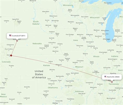 Flights From Nashville To Scottsbluff BNA To BFF Flight Routes