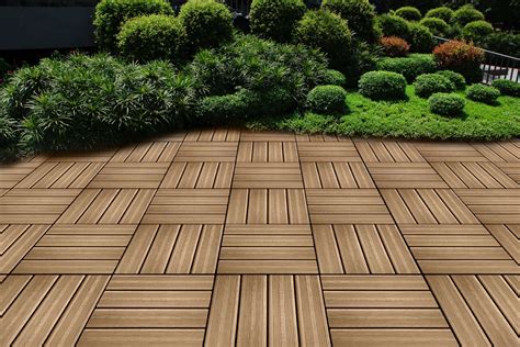 Click Deck Composite Decking Tiles Teak Plus Cm X Cm