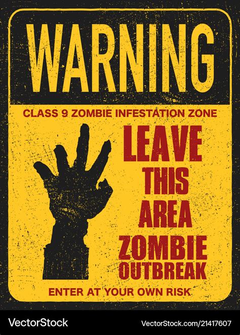 Poster Zombie Outbreak Royalty Free Vector Image