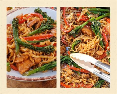 Makaron Chow Mein Z Kurczakiem I Warzywami Danie Stir Fry Kuchnia Izy