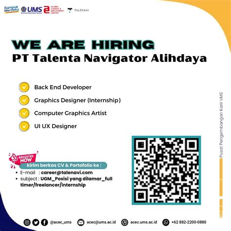 Were Hiring Pt Talenta Navigator Alihdaya Acec Ums