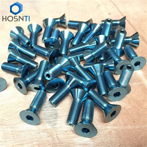 M10x1 0 Hollow Titanium Crank Spindle Bolts Baoji HOSN Titanium Co Ltd