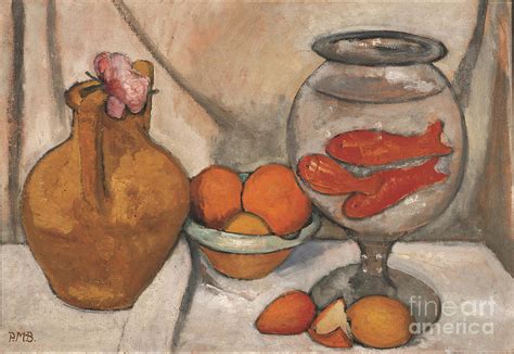 Still Life With Goldfish Bowl Drawing By Heritage Images Fine Art America