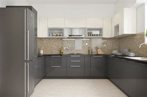 L Shaped Modular Kitchen Designs For Indian Homes Design Cafe