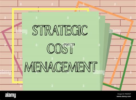 Handwriting Text Writing Strategic Cost Management Concept Meaning