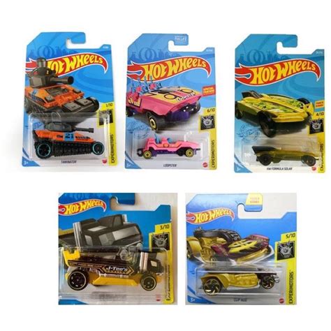 Hot Wheels 2021 Experimotors Formula Solar ClipRod Haulinator Loopster SpeedDriver Tanknator