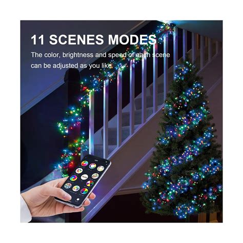 Smart Christmas Lights 197FT 600 RGB LED Outdoor Twinkle String Lights