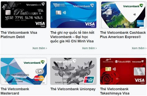 Các Loại Thẻ Atm Của Ngân Hàng Vietcombank
