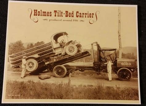 1916 Ernest Holmes Wrecker Tow Truck 1st Flatbed Towing Equipment Direct