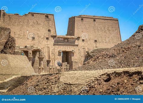 Temple Of Horus Edfu Idfu Edfou Behdet Egypt Stock Image Image