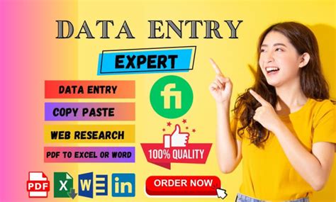 Do Accurate Data Entry Copy Paste Web Research And Virtual Assistant Expert By Datacreator12