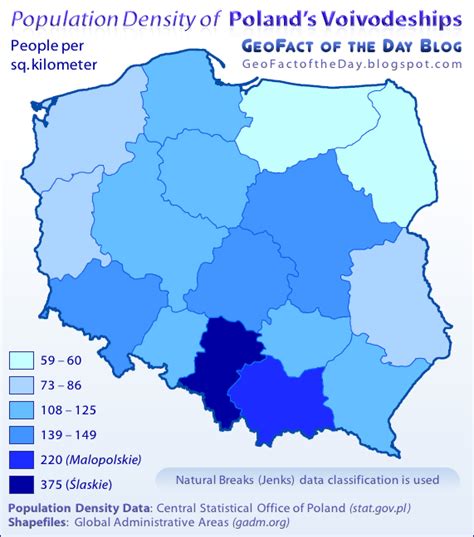 Geofact Of The Day Population Density Of Poland