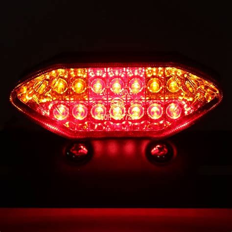 Red Vintage Motorcycle Led Tail Light Turn Signal Lamp Taillight For Ebay