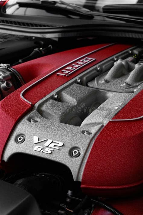 Vertical Closeup of the Ferrari 812 Superfast Engine Cover Editorial ...