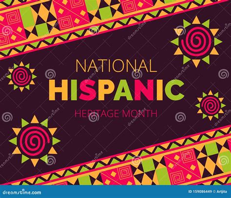 National Hispanic Heritage Month Celebrated From 15 September To 15 October Usa Stock Vector