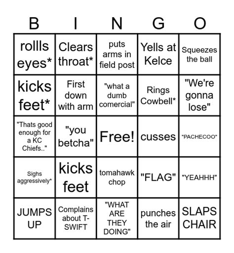 Football Bingo Card