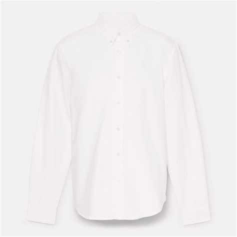 Long Sleeved Oxford Shirt For Men In White