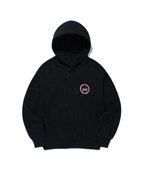 Musinsa Kirsh Doodle Cherry Circle Logo Hood Black